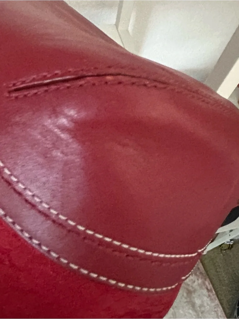 COACH Soho Y2K Cherry Red Signature C Canvas Shoulder Tote Bag Lg Style F10928